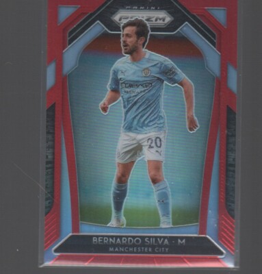 BERNARDO SILVA 2020-21 PANINI PRIZM PREMIER LEAGUE RED PRIZMS CARD #100 /149