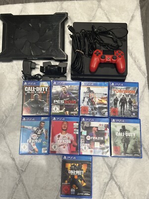 Sony PlayStation 4 Slim 500GB Spielekonsole - Jet Black