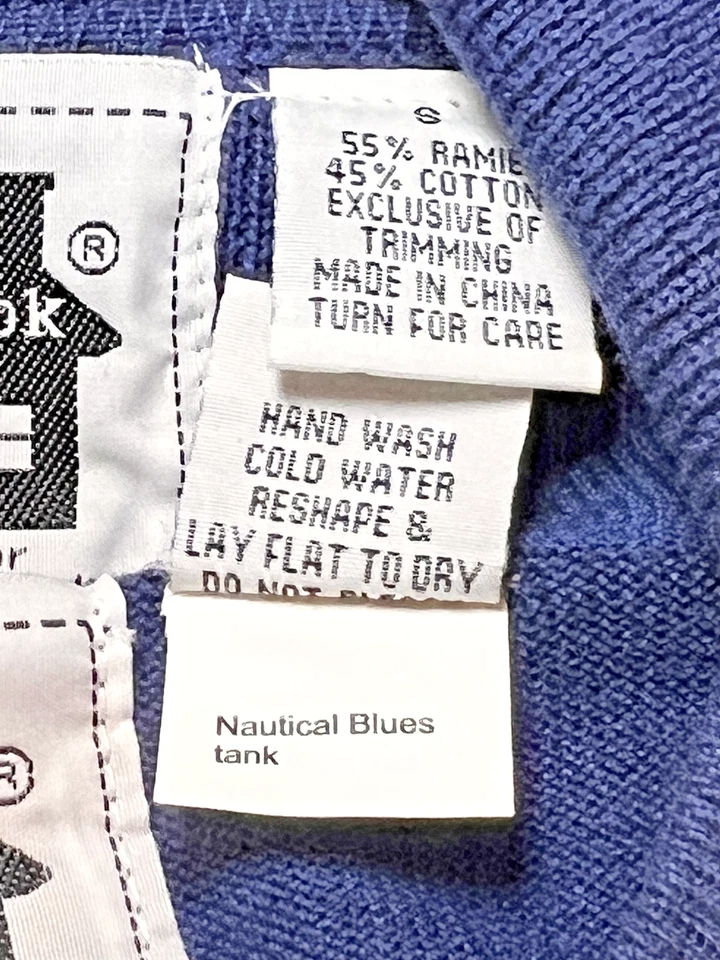 De Colección Libro de Cuentos Tejidos Azul Náutico Crucero Cárdigan Suéter Tanque Conjunto Pequeño Resort Foto 3 de 4