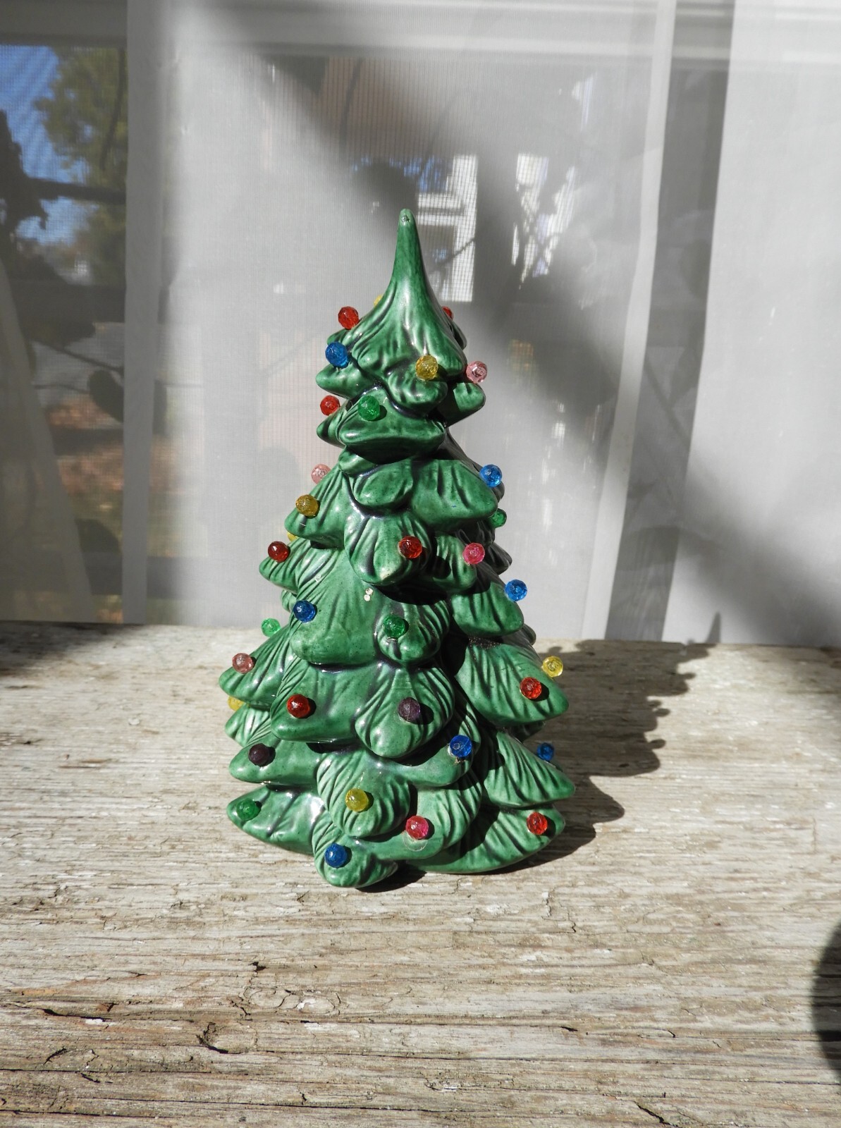 Vtg 1980's Small Ceramic Christmas Tree Holland Mold No Base H 6