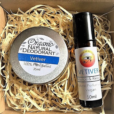 Vetiver Rollerball - natürliches Deodorant Set - 100% natürlich - beruhigend / entspannend / Stress