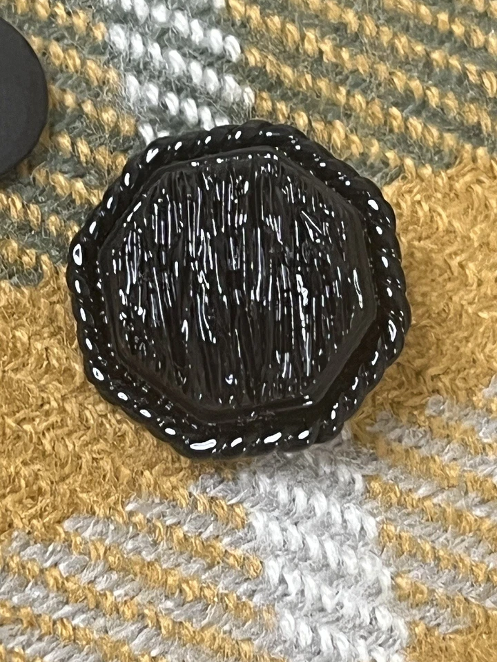 St. John Hexagon Black Chunky Replacement Button & Regular Botton - Image 2 of 4