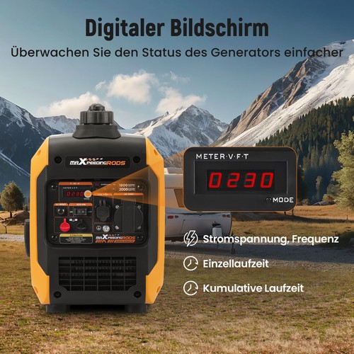 1800W 2000W Inverter Stromerzeuger Notstromaggregat 15kg Generator + Öko-Modus - Bild 9 von 15