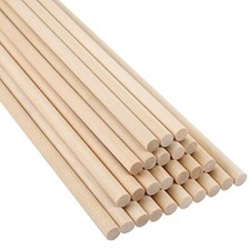 Wooden Dowel Rods 3/8 inch x 12 inch for Crafting and Macrame 25 Pack of 25