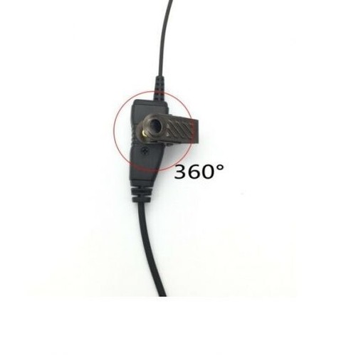 Earpiece for Hytera PD405 PD415 PD485 PD505 PD565 G-Shape with in-line PTT Mic - Picture 4 of 6