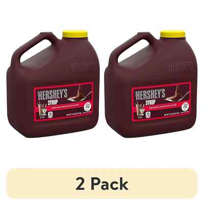 (2 Pack) Hershey's Chocolate Syrup, Bulk Jug 7 Lb 8 Oz