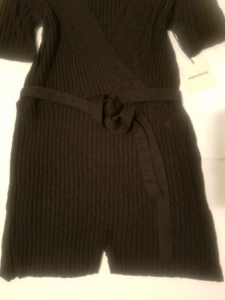 Superdry Amelia 领带黑色连身裤女式 L 码全新带标签  — 第 3/4 张图片