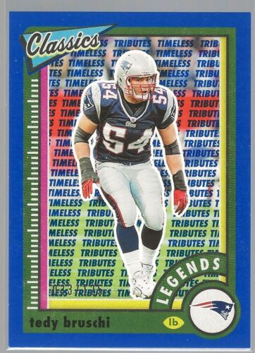 2022 Panini Classics Timeless Tributes Blue Tedy Bruschi New England - Picture 1 of 2