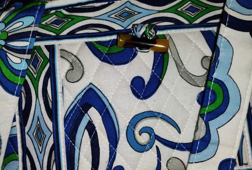 Vera Bradley Large Tic Tac Tote 24" Strap 6"x13"x19" Large Shoulder Tote/Bag - Picture 4 of 5
