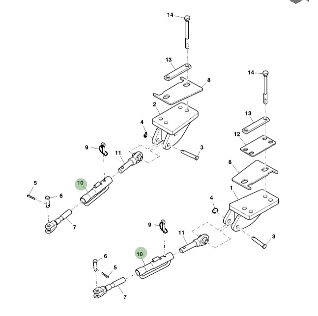 Genuine John Deere Tractor StabIlizer Link Body AL201044 6010 6110  