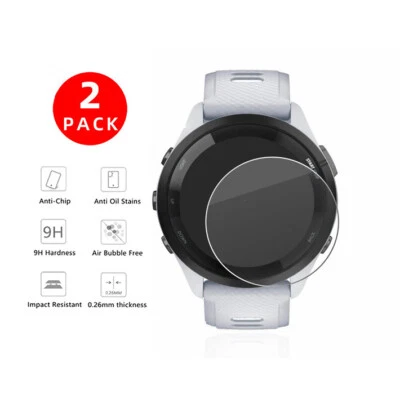 CALARACA 2x Tempered Screen Protector Protective Film for Garmin Forerunner 965 /265
