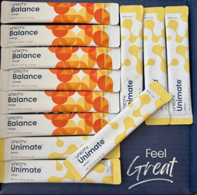 Unicity Feel Great Combo ~ Balance 6 packs & Unimate Lemon 6