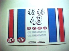 1/24 slotcar 1/24 scale decal sheet thin vinyl STP 43