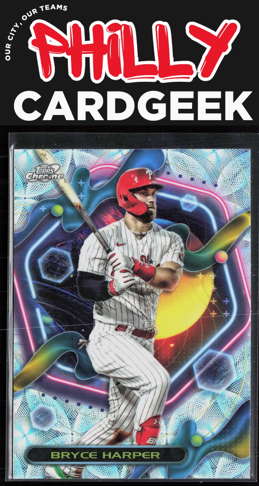 2023 Topps Cosmic Chrome #19 Bryce Harper Nucleus Refractor