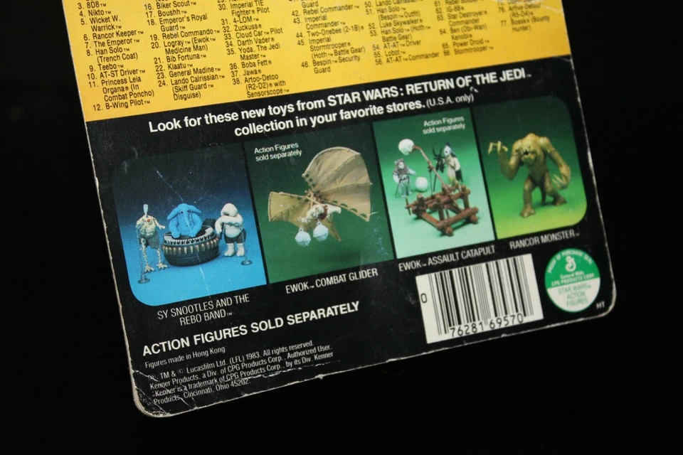 Vintage Star Wars ROTJ  Klaatu CARD BACK ONLY 77 Back 1983 Return Of The Jedi - Image 4 of 4