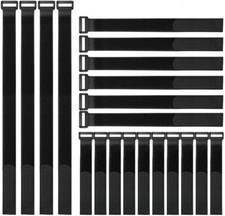 VELCRO Brand Bulk Pack 20 Reusable Fastening Cable Straps with Buckle                