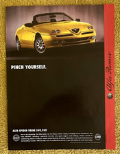 Alfa Romeo Spider 2001 Vintage PRINT AD Original Magazine ADVERTISEMENT
