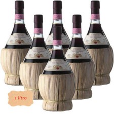 Vino Rosso Chianti DOCG Le Terre di Poppiano e Mandorlaia 6 Fiaschi 1 Litro