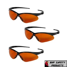 (3 PAIR) KLEENGUARD NEMESIS SAFETY GLASSES COPPER "BLUE SHIELD" LENS 19642