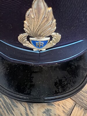 Vintage italienische Gefängnis Offizier Schirmmütze Kappe Gr. 56 Polizia Penitenziaria 1994