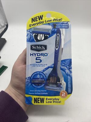 2 SCHICK HYDRO 5 HANDLE WITH 2 CARTRIDGES Total. One For Each NEW DISCONTINUED