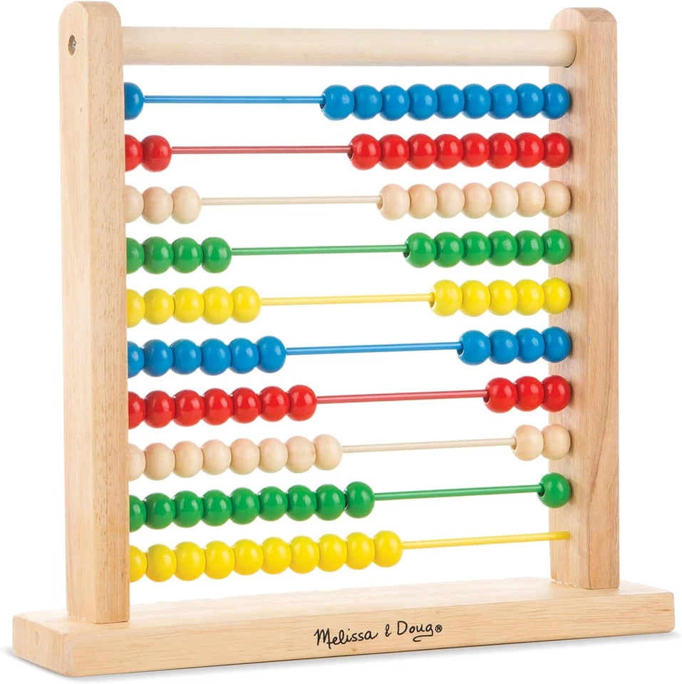 Melissa & Doug Abacus - Classic Wooden Educational Counting Toy With 100 Beads - Image 4 of 4