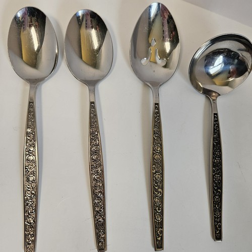 Grandma Rose Serving Flatware Stainless Steel Japan 8 Piece Set - Picture 4 of 11