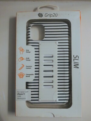 Grip2u Phone Case Fits iPhone 11 Slim  Beetlejuice Stripes New