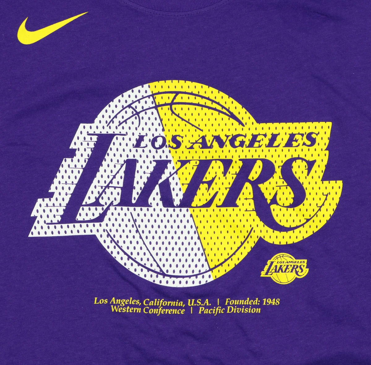 Pro Standard Mens Los Angeles Lakers Lakers Split Drop Shoulder T-Shirt - Mens Black/White