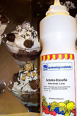 (7,65€/kg) Schokoladen Eissoße, Topping 1,3 kg in Eisdielenqualität, vom Herstel - Bild 1 von 1