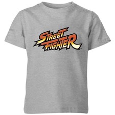 Image of Street Fighter Logo Kids T-Shirt | Official Licensed | Grey