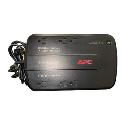 APC Back-Ups ES350 BE350G 6 Outlets Battery Backup Surge Protector WITH BATTERY 