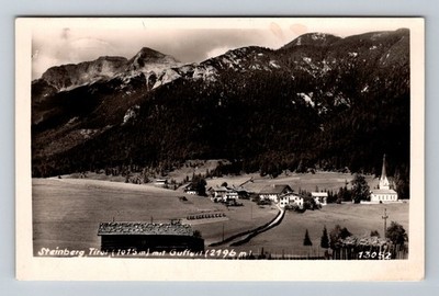 Austria- Steinberg Tirol Mt. Guffert Alps Village Postal Vintage c1953 Postcard