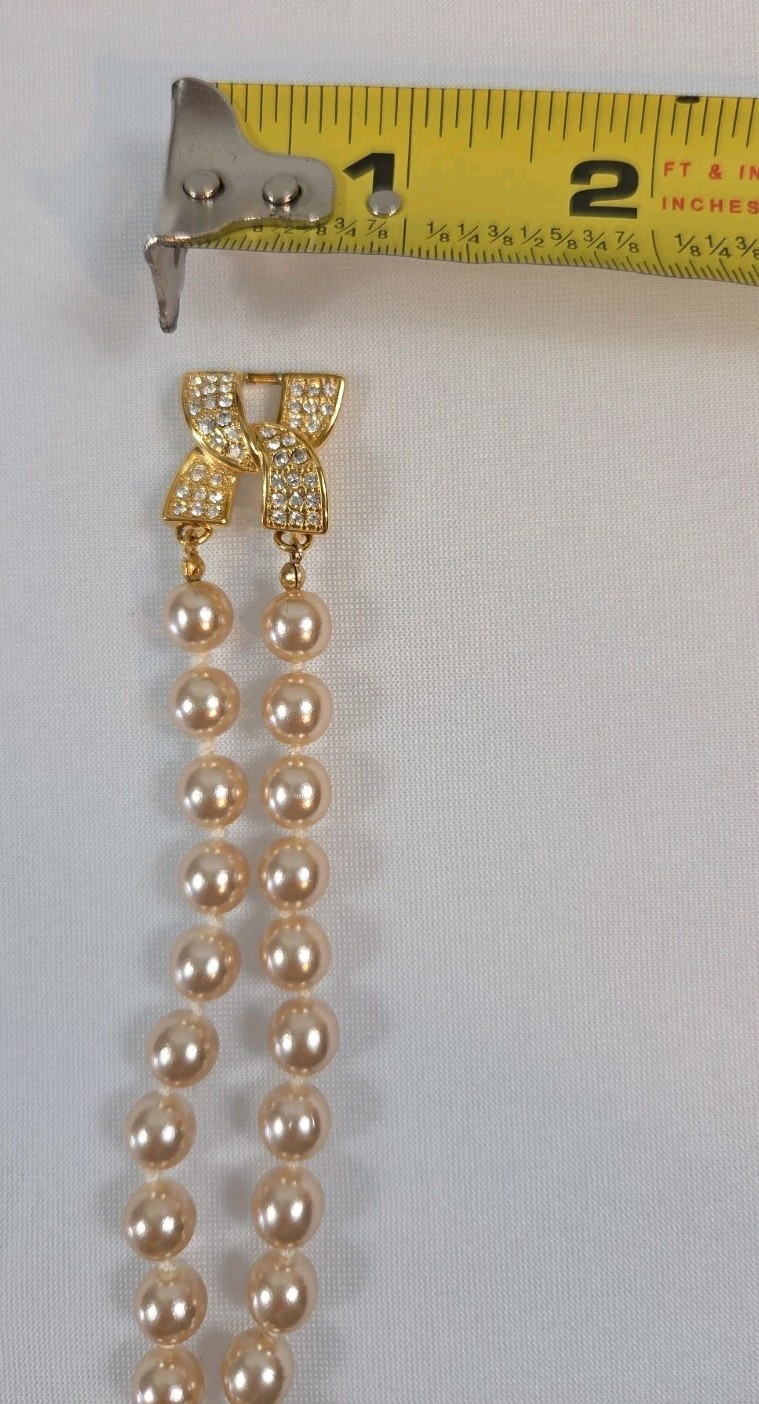 VTG KJL Kenneth Jay Lane Signed Rhinestone Faux P… - image 7