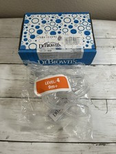 Dr Brown's Level 4 Fast Flow Wide Neck Baby Bottle Nipple 9 Months 6 Count