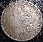 Better Date 1878-P Morgan Silver Dollar - VF - Type II (7 Tail Feathers)