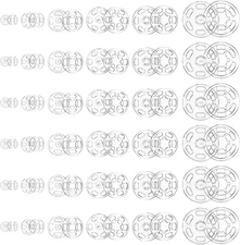 120 Sets Sew On Snaps for Clothing Plastic Sew On Snap Buttons Invisible Buttons