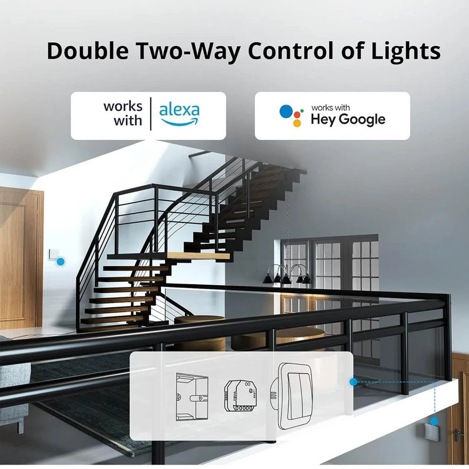 Smart Wlan Schalter Garagentor SONOFF DUALR3 (2Pcs), 2Wege 2Gang Schalter, mit - Bild 3 von 4