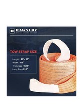 Tow Strap Heavy Duty 200000 Lbs 30ft - Recovery Tow Rope 100 Us Tons 9 M For ...