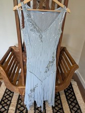 Unbranded Sheer Beaded Gatsby Occasion Dress Size 12