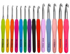 Mdoker Extra Long Crochet Hooks Size 2.25mm-10mm Ergonomic Grip Soft Handles...