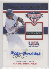 2017 USA Baseball Stars & Stripes Laundry Tag 3/6 Gabe Briones Patch Auto 0i76