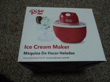 NEW Rise by Dash Personal Ice Cream Maker 0.25 Qt Red One-Touch Frozen Desserts