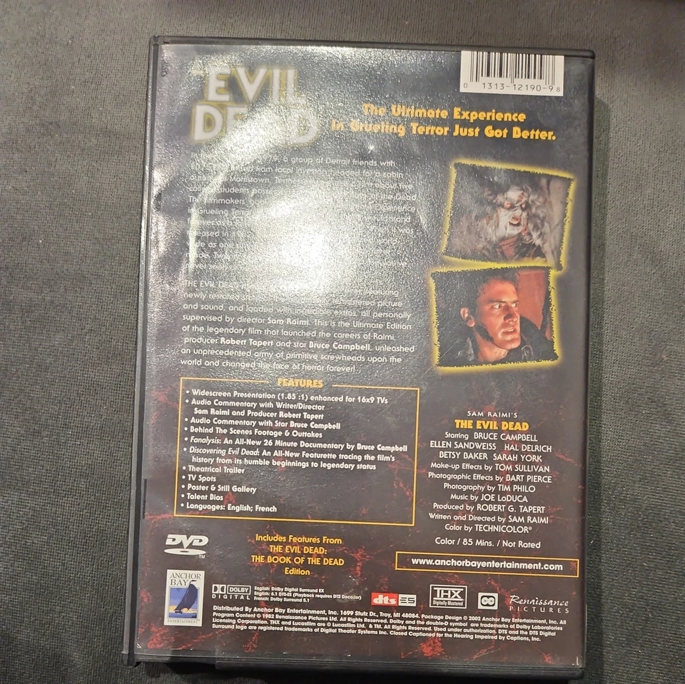 The Evil Dead Blockbuster Rental Edition DVD Ultra Rare OOP - Image 2 of 4