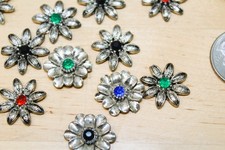 Flower Embellishments Metal Crafting  20 Pieces