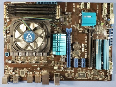 ASUS M5A97 LE R2.0, AMD FX-6300 6-core 3.5GHz, 4x4GB DDR3, video and SCSI cards