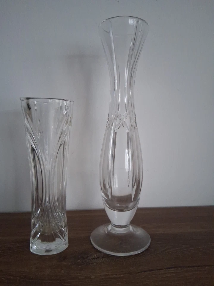 2 Bleikristal Vasen