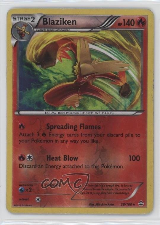 Blaziken Reverse Foil Pokémon XY Primal Clash #28