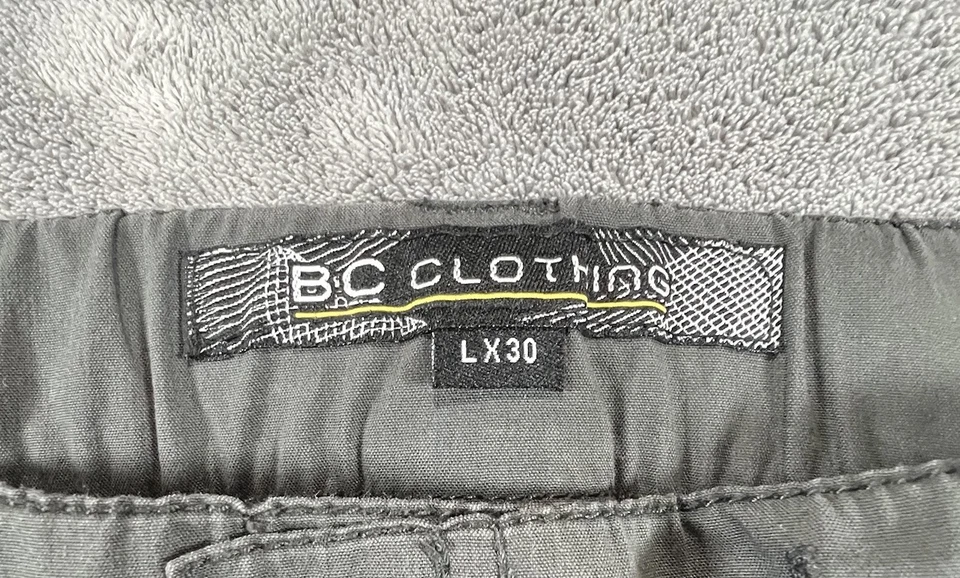 Pantalones Cortos BC Clothing Para Hombre Convertibles Carga Senderismo Cinturón Gris Talla L x 30 Foto 2 de 4