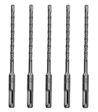 SDS-Plus Drill Bit 1/4" x 8" Rotary Hammer Bit Carbide Tip Drill Concrete-5Pcs